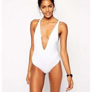 ASOS Braided Deep Plunge One Piece
